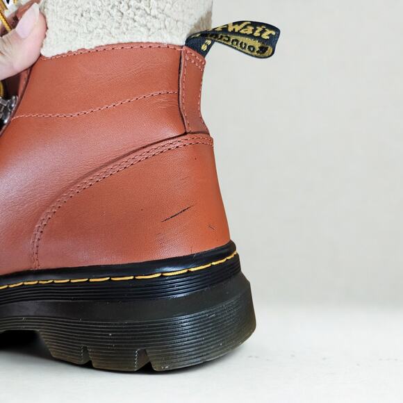 Doc Martens Chestnut Leather Lace Up Boots - Picture 6 of 11